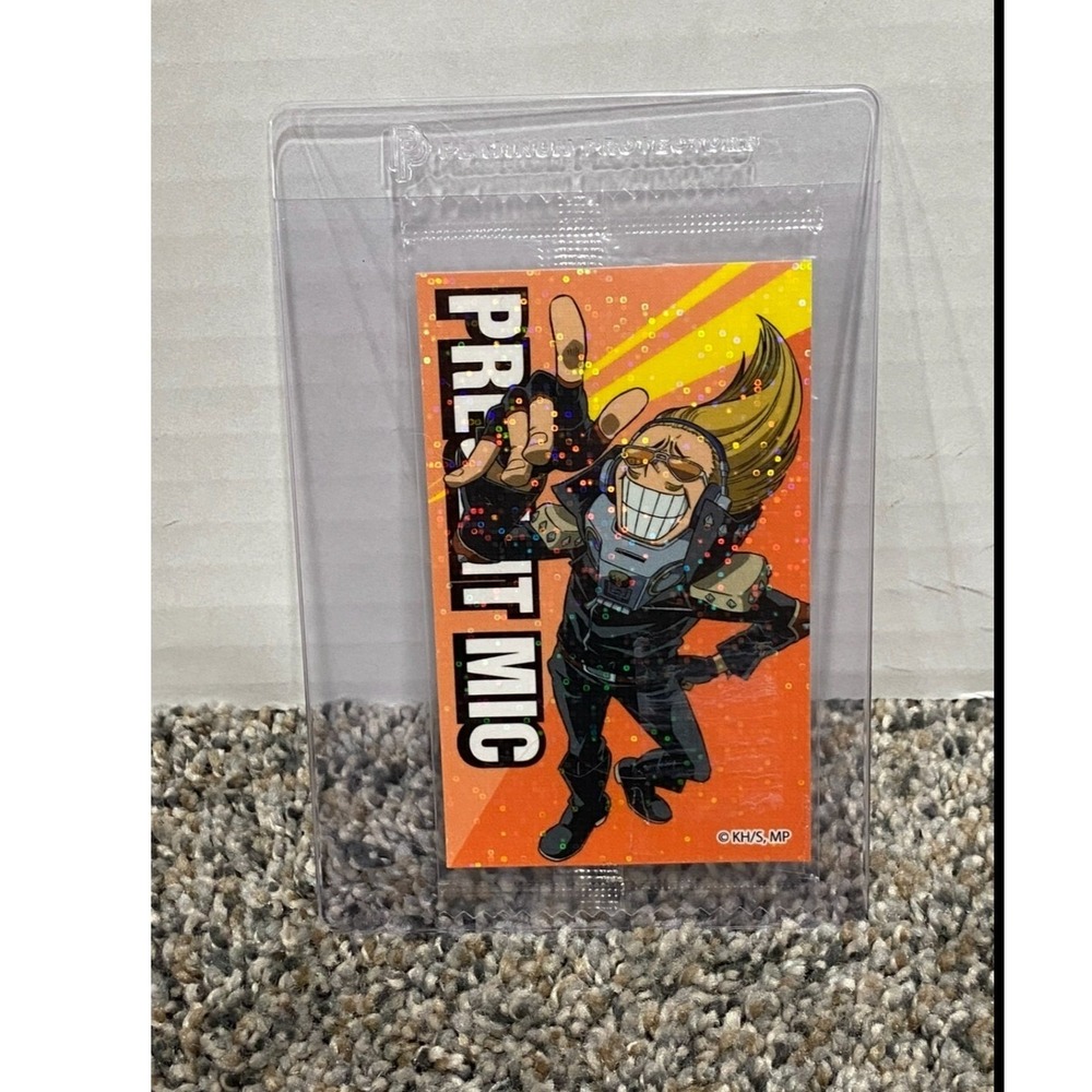 My Hero Academia Trading Card Sticker Present Mic Holographic Glitter Orange